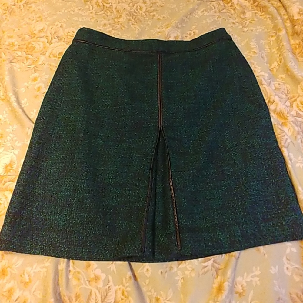 Liz Claiborne green and blue pencil skirt size 16